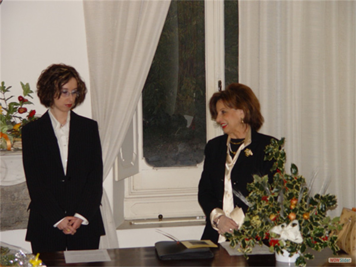 Con la poetessa Franca Maria Ferraris alla presentazione della mostra