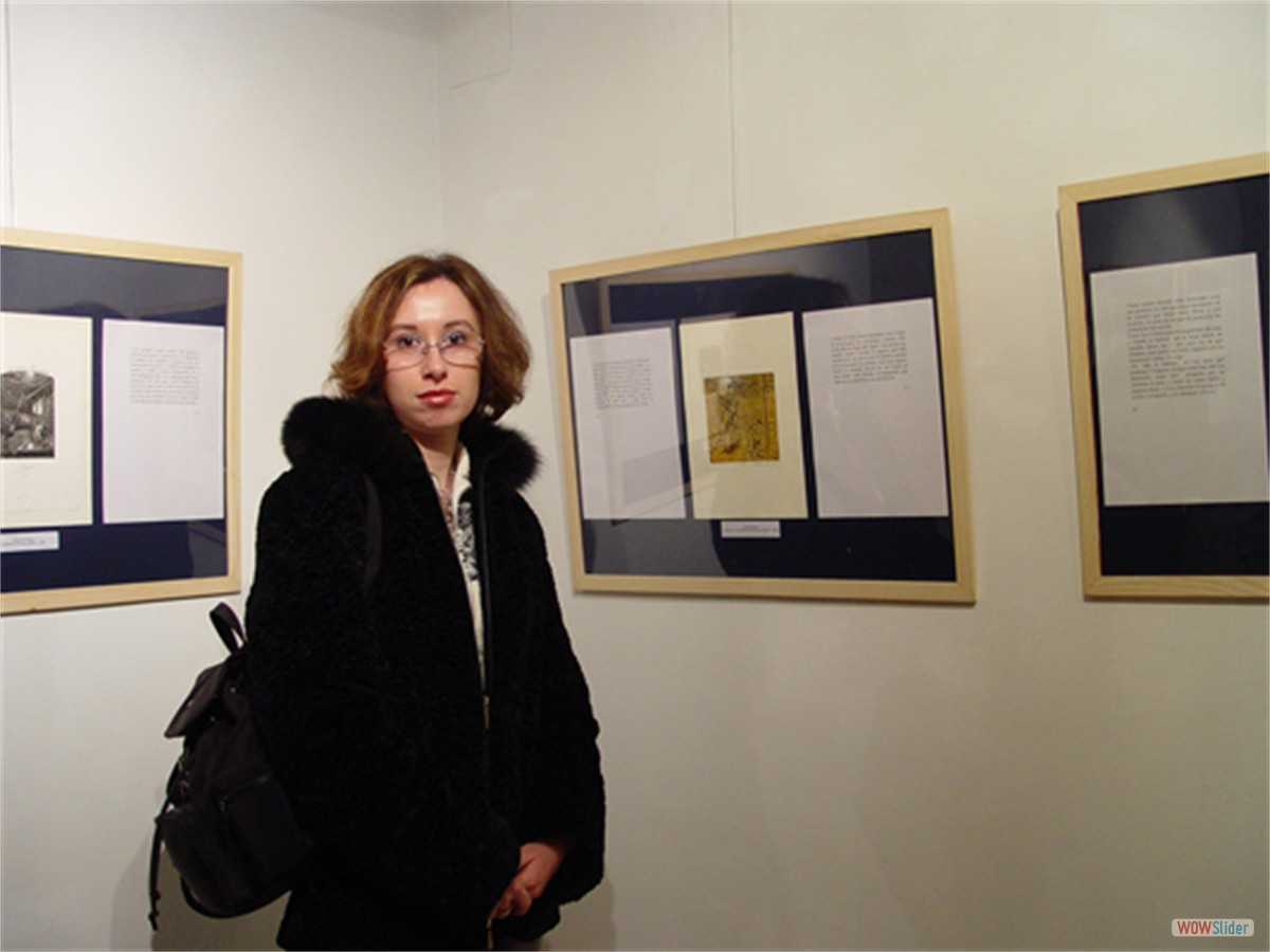 Cristina Sosio con il suo ex libris
