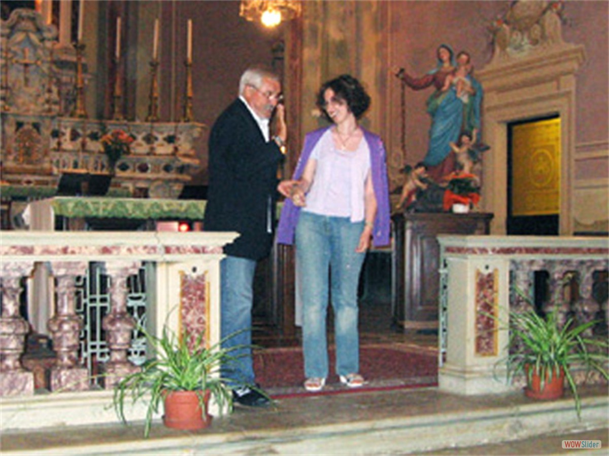 Cristina Sosio con Pino Romeo, il presentatore della serata
