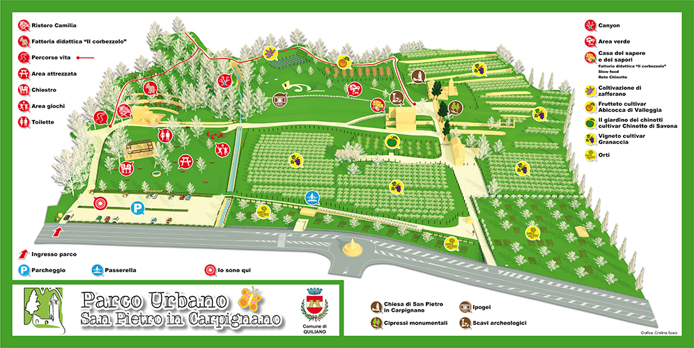 Cartina del Parco Urbano di San Pietro in Carpignano